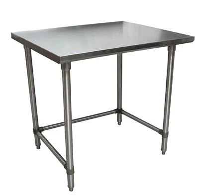 BK Resources SVTOB-3624 24" W x 36" D Flat Top Stainless Steel 18 Gauge Work Table