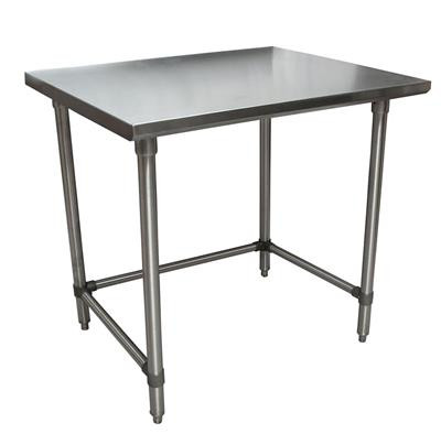 BK Resources SVTOB-3624 24" W x 36" D Flat Top Stainless Steel 18 Gauge Work Table