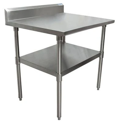 BK Resources VTTR5-2424 24" W x 24" D Stainless Steel 18 Gauge Rounded Edge Work Table