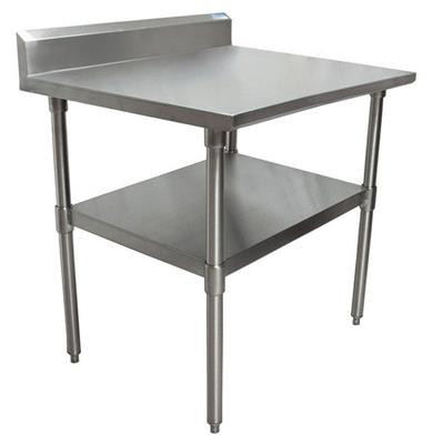 BK Resources VTTR5-2424 24" W x 24" D  Stainless Steel 18 Gauge Rounded Edge Work Table