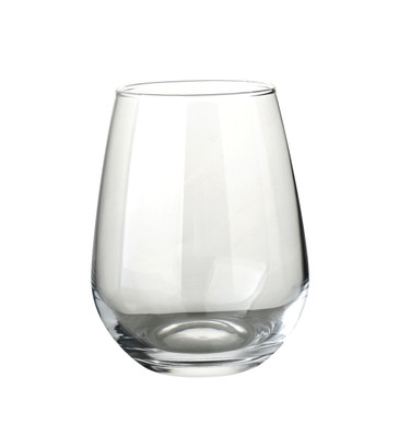 Yanco AS-516 Aqua Spirits 16 Oz. Clear Glassware Stemless Wine - 24/Case