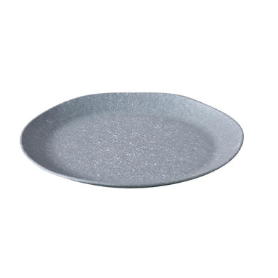 Yanco ST-216 Stone Art 8.25" W Concrete Gray Melamine Oval Platter - 12/Case