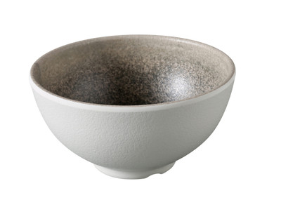Yanco MI-504 Misty 10 Oz. Charcoal and Brown Melamine Round Rice Bowl - 48/Case