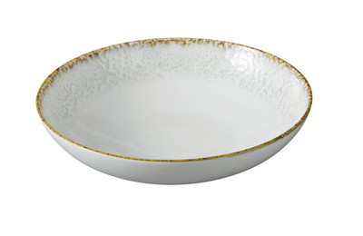 Yanco IB-308 Iris Blue 30 Oz. Chinaware Round Pasta or Salad Bowl - 24/Case