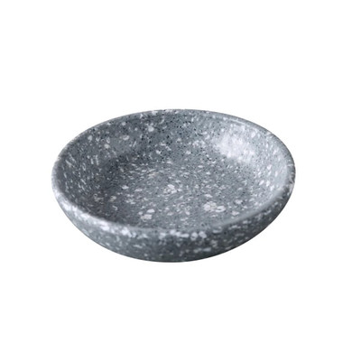 Yanco ST-403 Stone Art 4 Oz. Concrete Gray Melamine Round Sauce Dish - 72/Case