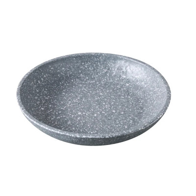 Yanco ST-408 Stone Art 30 Oz. Concrete Gray Melamine Round Salad Bowl - 36/Case