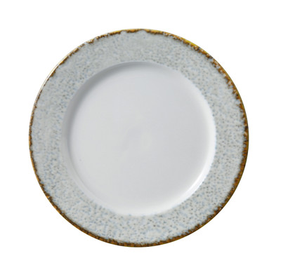 Yanco IB-106 Iris Blue 6.12" W Light Blue Chinaware Round Bread Plate - 36/Case
