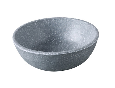 Yanco ST-307 Stone Art 30 Oz. Concrete Gray Melamine Round Noodle Bowl - 36/Case