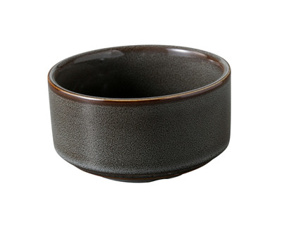 Yanco PK-504 Peacock 10 Oz. Gray Chinaware Round Soup Cup - 36/Case