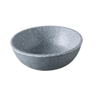 Yanco ST-306 Stone Art 24 Oz. Concrete Gray Melamine Round Noodle Bowl - 36/Case