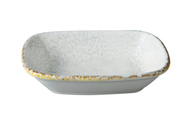 Yanco IB-406 Iris Blue 8 Oz. Chinaware Rectangular Side Dish or Appetizer Bowl - 36/Case
