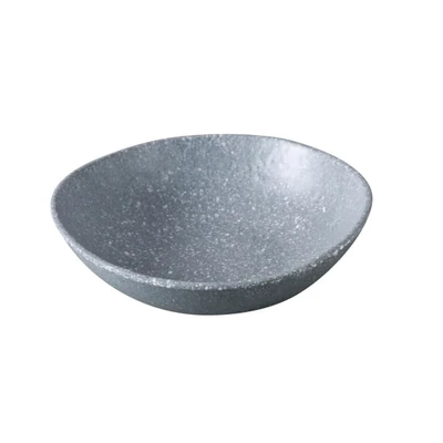 Yanco ST-308 Stone Art 30 Oz. Concrete Gray Melamine Salad Bowl - 36/Case