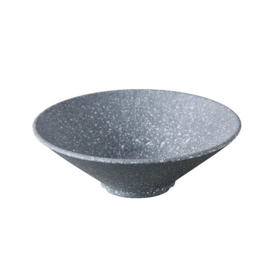 Yanco ST-508 Stone Art 35 Oz. Concrete Gray Melamine Round Ramen Bowl - 24/Case