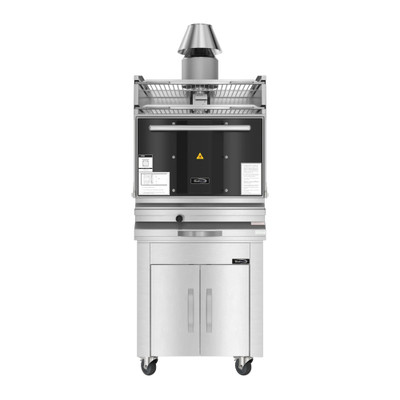 Koolmore KM-CHO28-SS-TRB 29.33" W Stainless Steel Freestanding Commercial-Grade Charcoal Oven