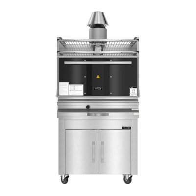 Koolmore KM-CHO35-SS-TRB 33.46" W Stainless Steel Freestanding Commercial-Grade Charcoal Oven