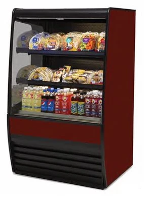 Federal Industries VRSS4860C Vision Series 47.25" W Black Welded Powder Coated Steel Base Refrigerated Self-Serve High Profile Merchandiser - 208-240 Volts