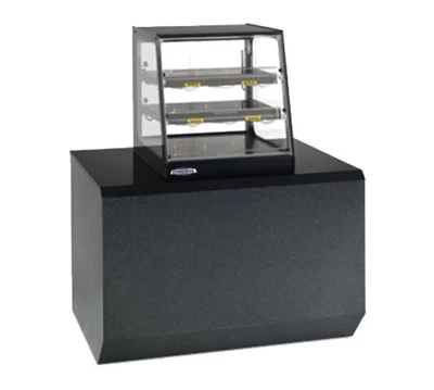 Federal Industries EH3628SSD Elements 35" W Stainless Steel and Glass 2 Shelves Countertop Self-Serve Heated Merchandiser - 120 Volts