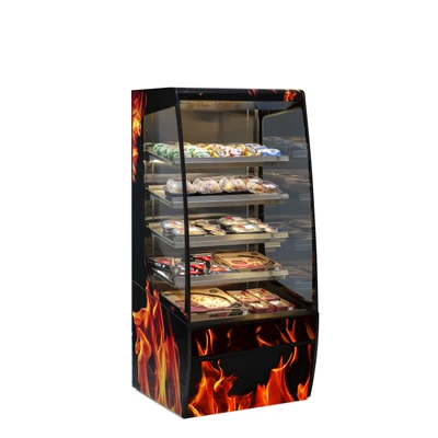 Federal Industries VHSS3678C Vision Series 36" W Black Powder Coated Steel Base Frame Heated Self-Serve High Profile Merchandiser - 208-240 Volts