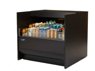 Federal Industries UCRSL4833S 47.7" W Black Powder Coated Steel Base Undercounter Slim-Line Refrigerated Self-Serve Merchandiser - 120 Volts