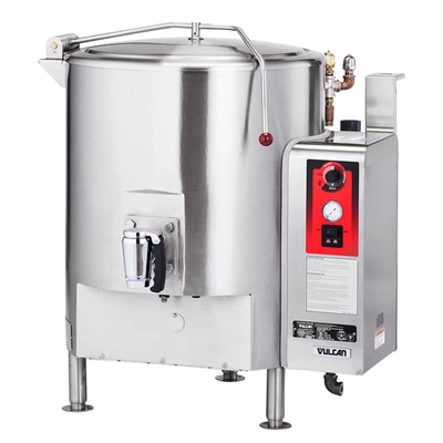 Vulcan GT150E 58.5" W Stainless Steel Liquid Propane Tri-Leg Fully Jacketed Stationary Kettle - 135,000 BTU