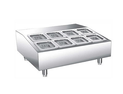 VITLIFE VRTR8 27.5" W Stainless Steel Electronic Control System Refrigerated Topping Unit - 115 Volts