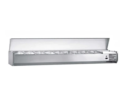 VITLIFE America VVRX1200/380S 4 Pans Stainless Steel VRX Topping Dispenser with Stainless Steel Lid - 115 Volts