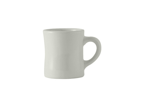 Tuxton BWM-090B 3-3/8" 9 Oz. Ceramic White Diner Mug (2 Dozen Per Case)