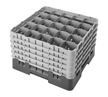 Cambro 25S1058119 Camrack Glass Rack With (5) Soft Gray Extenders - 2 Cases
