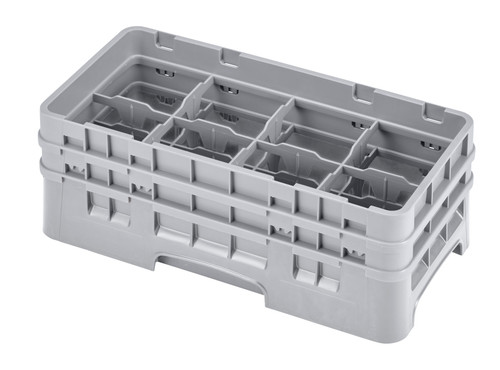 Cambro 8HS434151 Camrack Glass Rack With (2) Soft Gray Extenders