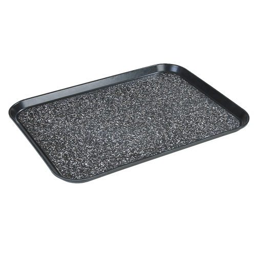 Dinex DXSMC1520NSM03 15" X 20" Black With Black Marble Fiberglass Patient Tray