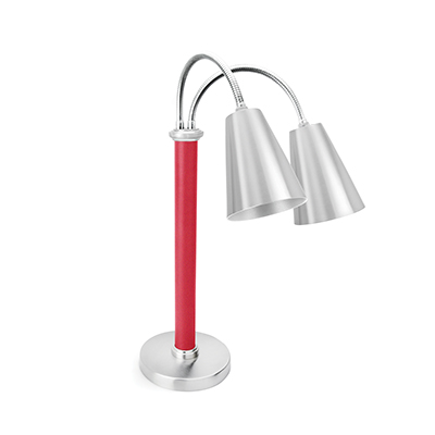 Eastern Tabletop 9642CRD Stainless Steel Lamp Warmer with 2 Bulbs - 120 Volts, 250 Watts