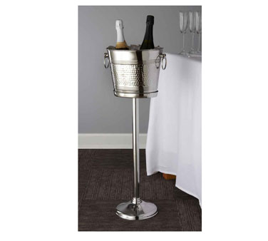 American Metalcraft OWBS 5.75" L x 8.75" W x 24.25" H Silver Wine Bucket Stand