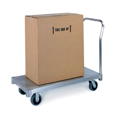 Lakeside 7518 62.5" W Aluminum Single Handle Platform Truck with 6" Casters