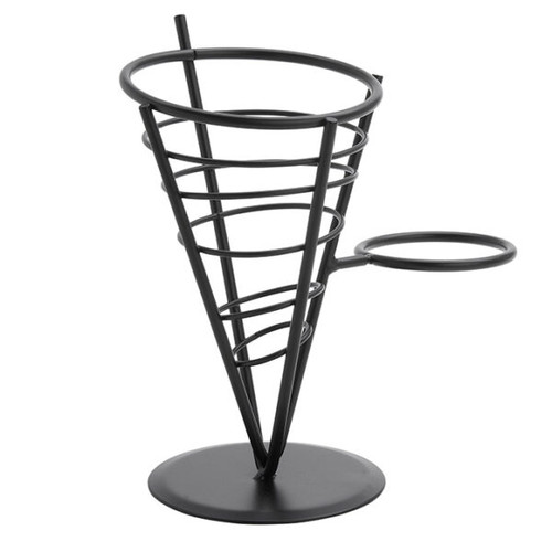 American Metalcraft FBS591 5" Iron Black Cone Ironworks French Fry Basket