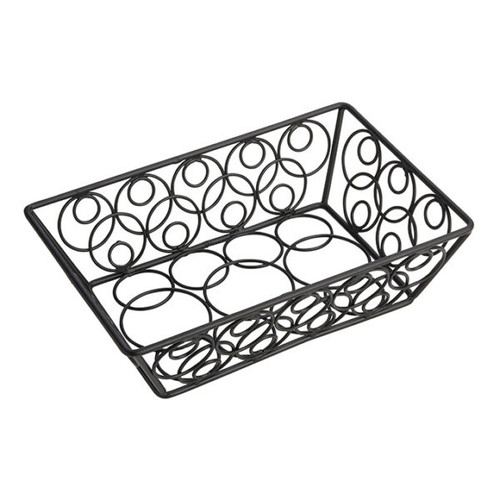 American Metalcraft EBB59B Metal Black Rectangular Loop-D-Loop Basket
