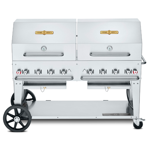 Crown Verity CV-MCB-60RDP-NG 69" Natural Gas Outdoor Charbroiler - 129,000 BTU