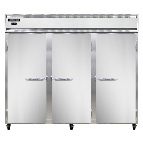 Continental Refrigerator 3FE 85.5" W Three-Section Solid Door Reach-In Extra-Wide Freezer - 115 Volts