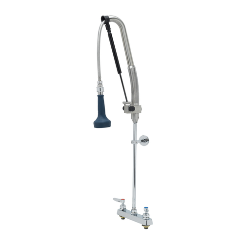 T&S Brass S-0133-12CRB8TP EverSteel 12" Swing Nozzle Stainless Steel Body Wall Mount DuraPull Pull-Down Pre-Rinse Unit