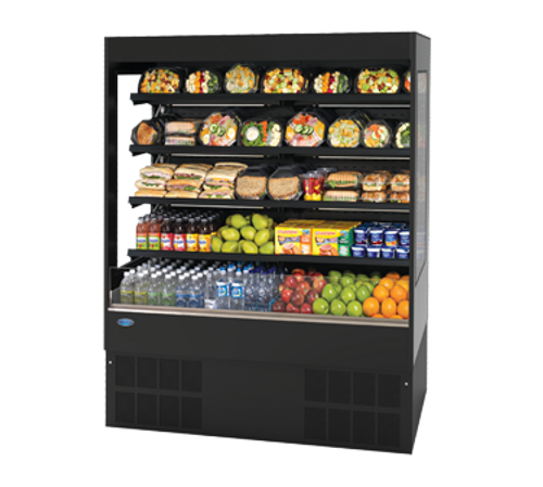 Federal Industries VRSL3678S 36"W Black Vision Series Refrigerated Slim-Line Self-Serve High Profile Display Case - 120 Volts