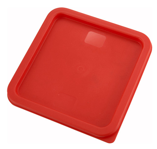 Winco PECC-68 Red Square Polyethylene Container Cover