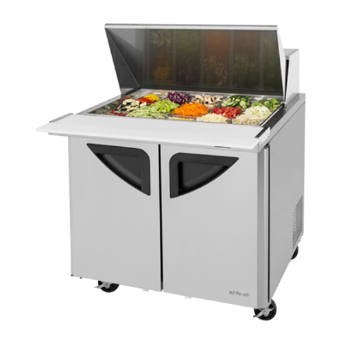 Turbo Air TST-36SD-15-N6 36.38" W Two-Section Two Door Super Deluxe Sandwich/Salad Mega Top Unit