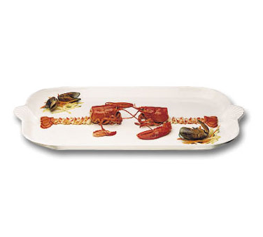 Bon Chef 2069PWHT Ceramic Pearl White Platter