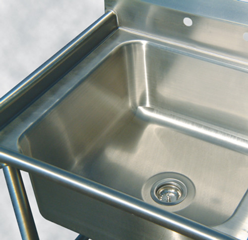 Advance Tabco 94-K2-24D-X 63" - 72" Stainless Steel 3 Compartment Corner Sink
