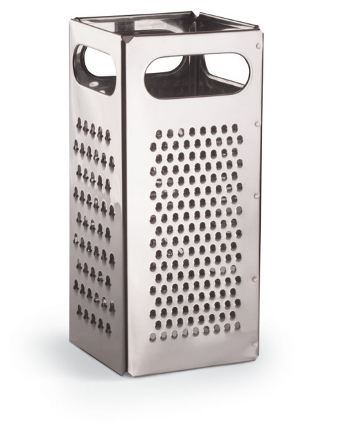 Vollrath SG-200 Dripcut 9"H 4-Sided Stainless Steel Box Grater with Hand Grips
