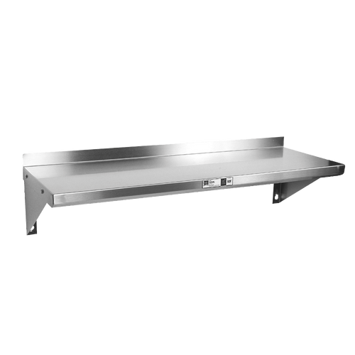 John Boos BHS1224 Shelf Wall-Mounted 24"W 1-1/2" Rear Up-Turn 18/300 Stainless Steel