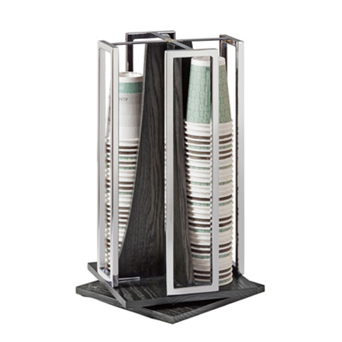 Cal-Mil 3803-87 Ash Gray Oak Wood 10"W x 10"D x 18-1/8"H Cinderwood Cup/Lid Organizer