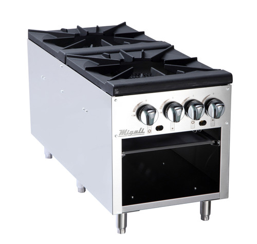 Migali C-SPS-2-18-NG 18" Natural Gas 4 Burners Countertop - 160,000 BTU