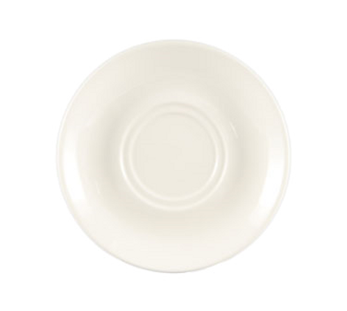 CAC China SMG-2 7" Dia. American White Ceramic Round Mug Collection Saucer (3 Dozen Per Case)