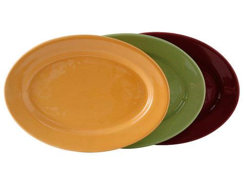 Tuxton DYH-140 Ceramic Oval Platter (1 Dozen)