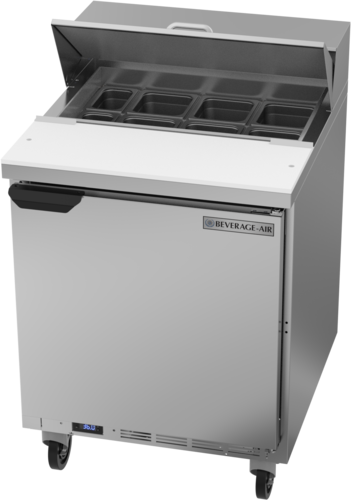 Beverage Air SPE27HC 27" W One-Section One Door Sandwich Top Refrigerated Counter
